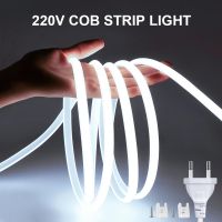 10M 20M 30M 40M COB LED Light Strip 220V IP65 288LED/M High Density FOB Tube Lamp Tape For Bedroom Kitchen Outdoor Garden Decor