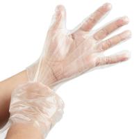 ถุงมือพลาสติก แบบใช้แล้วทิ้ง แพค 100 ชิ้น ถุงมือไฮเดน หนา 30 ไมครอน ถุงมือ HDPE ถุงมือพลาสติกสำหรับอาหาร ถุงมือพลาสติก
