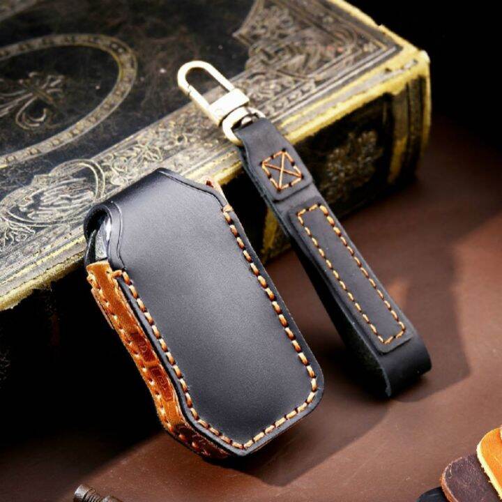 luxury-leather-car-key-case-cover-fob-protector-keychain-accessories-for-kia-sportage-r-k5-k4-k2-kx3-seltos-keyring-holder-bag