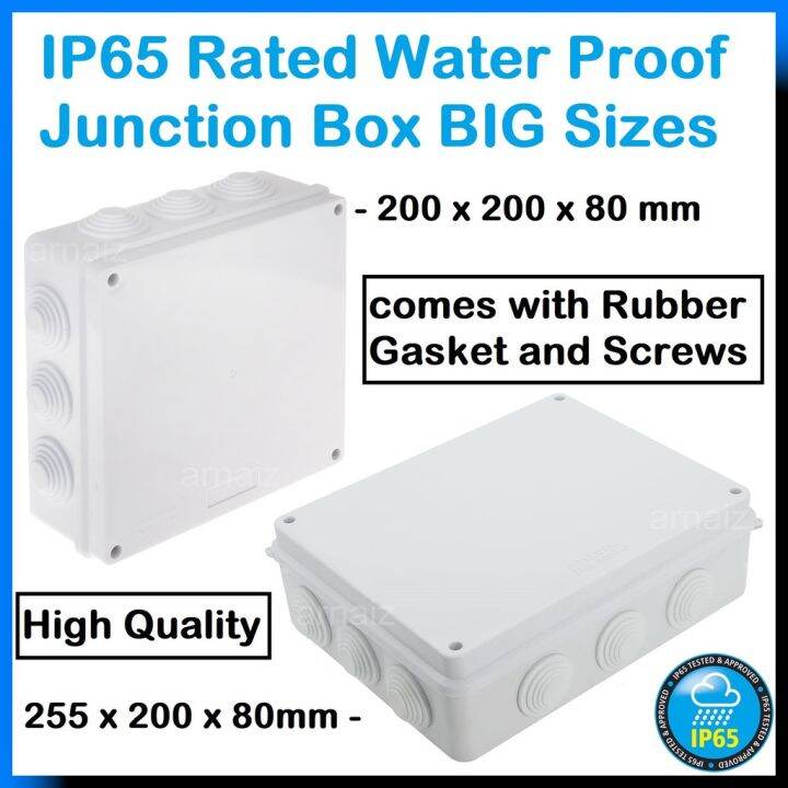 Outdoor Junction Box IP65 (BIG Sizes) Weather Water Proof with Rubber