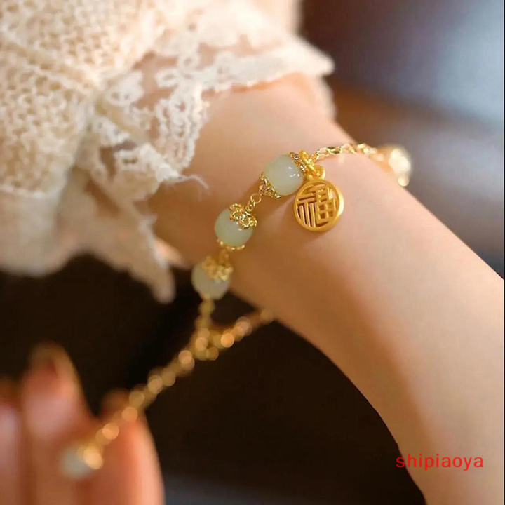 shipiaoya-fu-สร้อยข้อมือหยกโบราณนำโชคสไตล์ฮิเที่ยนสุดสร้างสรรค์ที่จับได้ทั้งหมดเป็นมงคลสำหรับผู้หญิงของขวัญแฟชั่นเจ้าอารมณ์สำหรับผู้หญิง