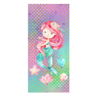 Trendy Watercolor Mermaid Scales Beach Travel Towels Purple Pink Colorful Mermaid Girl Swimming Towels Spa Pool Christmas Gift