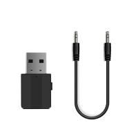 [COD] บลูทูธ5.0อะแดปเตอร์ USB ส่งสัญญาณทีวีรับ2 In 1บลูทูธอะแดปเตอร์ไร้สายสำหรับพีซีชุดอุปกรณ์ติดรถยนต์ที่มีปุ่มสวิทช์