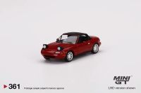 มินิ GT 1:64 Miata MX-5 (NA) สีแดงคลาสสิก #361 1/64รถโมเดล Diecast คอลเลกชันที่จำกัดรถของเล่น Hoy