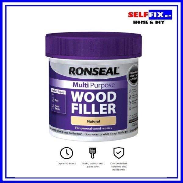 Ronseal MultiPurpose Wood Filler 250g (Natural) Interior and