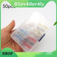 B5ev40er4ly SHOP B5ev40er4ly SHOP Electrical Heat Shrink Soldering Tube Sleeve Terminals Insulated Waterproof Butt Wire Connectors Soldered 1*Box (50pcs)