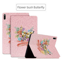 สำหรับ HUAWEI MatePad 10.4-นิ้ว เคสแท็บเล็ตรูปแบบผีเสื้อหนังหรูการออกแบบขาตั้งฝาพับด้วยฟังก์ชั่นการนอนหลับและปลุกอัตโนมัติ