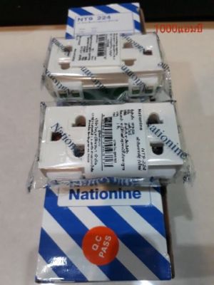 ปลั๊กกราวคู่ เต้ารับกราวคู่ Nationine รุ่น NN801K