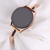 ♝☑۞ 20mm 22mm Jewelry Strap for Samsung Galaxy Watch 4/5 Active 2 Gear Sport Metal Chain Women Band for Huawei Watch 2 Amazfit Bip