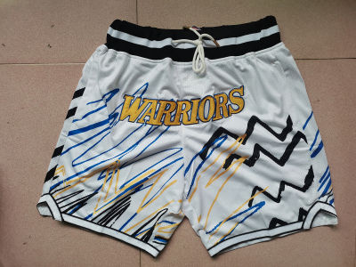 Top-quality Hot Sale Mens 2020 Golden State Warriorss Just Don White Pocket Shorts