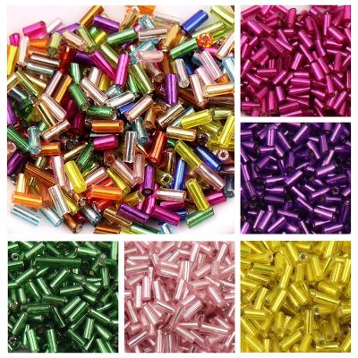 600/900pcs 2x4mm 2x6mm Charm Czech Glass Beads Cylindrical Tube Bugle Spacer Beads For DIY Glass Beads Crystal Dress Making New