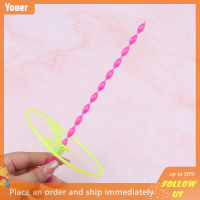 【Youer】 5ชิ้นจานบินแบบบิดได้ของเล่นกลางแจ้งไม้ไผ่แมลงปอจับแมลงปอ