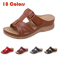 Summer Women Wedge Sandals Premium Orthopedic Open Toe Sandals Vintage Anti-slip Leather Casual Female Platform Retro Shoes New