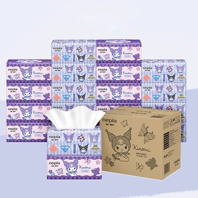 Household Tissue Paper 4 packs /Set  Kuromi My Melody HelloKittys Cartoon Cute Household Tissue Paper Tilet Paper 100 Sheets a Pack