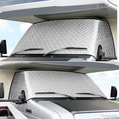 【hot】◊♕  Windshield Sunshade Cover Fittings with Mirror Cutouts Insulation Durable UV for RV Snow Motorhome