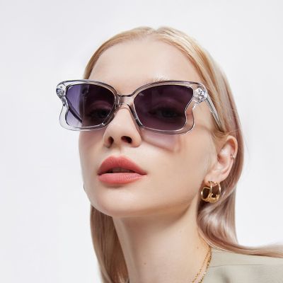 【lz】℡  Óculos de sol anti-UV personalizados para mulheres tendência blush festa praia verão fresco feminino PC novo 2023