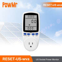 【✇】 Hashair Mart PowMr อัจฉริยะไฟ AC เมตร Wattmeter ซ็อกเก็ตพลังงานวัดแสงซ็อกเก็ตเรียกเก็บเงินซ็อกเก็ตพลังงานรีเซ็ต-US-Wva