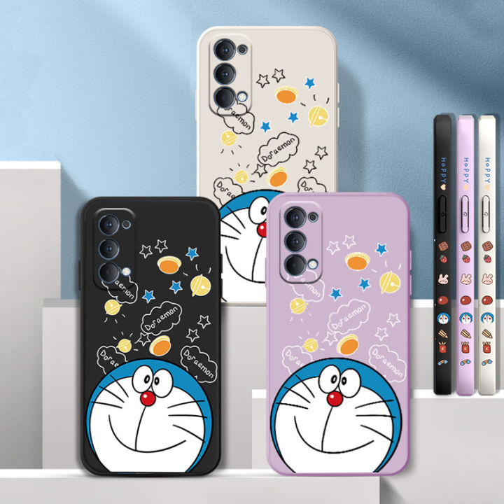 jiefie-case-สำหรับ-oppo-reno-2f-4f-5f-reno-2-3-4-4-pro-5-5-pro-น่ารักการ์ตูนโดราเอมอนโทรศัพท์ปลอกซิลิโคนอ่อนนุ่มปก-เชือกเส้นเล็ก