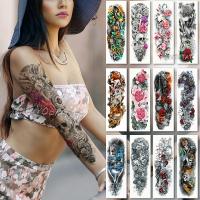 Large Arm sleeve Tattoo Waterproof temporary tattoo Sticker Skull Angel rose lotus Men Full Flower Tatoo Body Art tatto girl Stickers