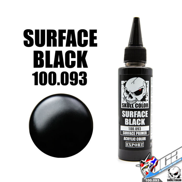 SKULL COLOR 100.093 SURFACE BLACK ACRYLIC 60ML SURFACE PRIMER สีอะครีลิกสำหรับพลาสติก โมเดล VCA GUNDAM