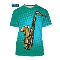 NEW 3d Printed Saxophone O-neck Comfortable Mens Short Sleeved T-shirt S~5xl