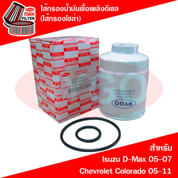 ไส้กรองน้ำมันเชื้อเพลิงดีเซล-กรองโซล่า-isuzu-d-max-2005-2007-เครื่องคอมมอนเรล-2-5-3-0-mu-7-chevrolet-colorado-2005-2011