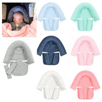 Baby Car Safety Head Support Pillow with Matching Seat Belt Strap Covers Baby Carseat Headrest