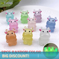 ?【Lowest price】TANG 2pcs Luminous Chinese Zodiac CALF ornament การ์ตูน OX Bull ตุ๊กตาตกแต่งภูมิทัศน์ขนาดเล็กตุ๊กตาของเล่นขนาดเล็ก