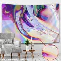 Alishomtll Colorful Gouache Tapestry Psychedelic Art Tapestry Marble Swirl Tapestries Natural Landscape Trippy Tapestry for Room