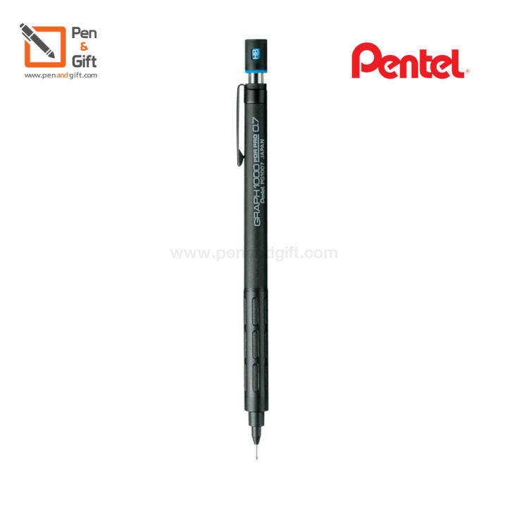 pentel-mechanical-pencil-graph-1000-black-0-3mm-0-5mm-0-7mm-pentel-ดินสอกดเขียนแบบเพนเทล-กราฟ-1000-ด้ามสีดำ-มีให้เลือก-3-ขนาด-0-3-0-5-และ-0-7-มม-penandgift