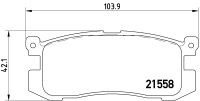 ผ้าดิสเบรคหลัง FORD TELSTAR 1987-1992 MAZDA 626 TTL GC 1986- GD 1987-1997 NTN