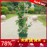 ขาว ใหม่กุหลาบสวน Trellis ผลไม้ผักเถาปีนเหล็กพืชโครงรองรับชุดขาตั้งปรับได้สีขาว  Climbing Frame Fixed Seat Plant Support Set Attached Roses Stackable Vegetable Clematis Plants White Sturdy Enough Plastic Garden Trelli