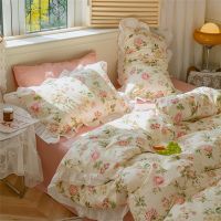 【CW】◈♀  Cilected Korean Pillowcase Cotton Floral Cushion Cover Bed