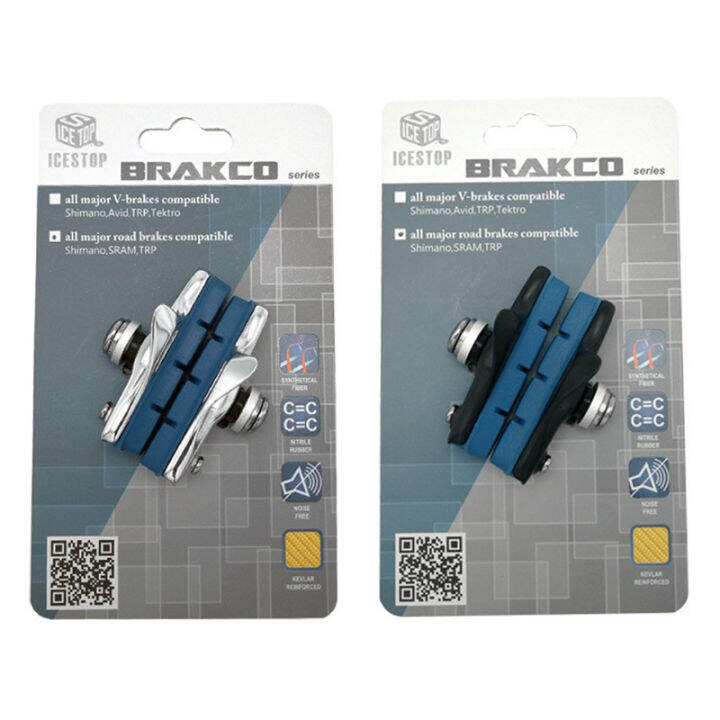 brakco-carbon-fiber-wheel-brake-shoes-replaceable-noise-reduction-road-bike-carbon-wheel-c-clamp-brake-pad-for-brompton