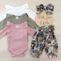 COD DSFERTEREERRE KIDSUP-Newborn Infant Baby Girls Tops Romper Floral Pants Headband Outfit Clothes