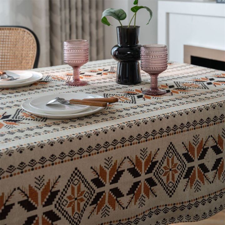 vintage-american-oil-painting-style-snowflake-jacquard-tablecloth-household-tassel-dining-table-cloth-table-towel-table-cover
