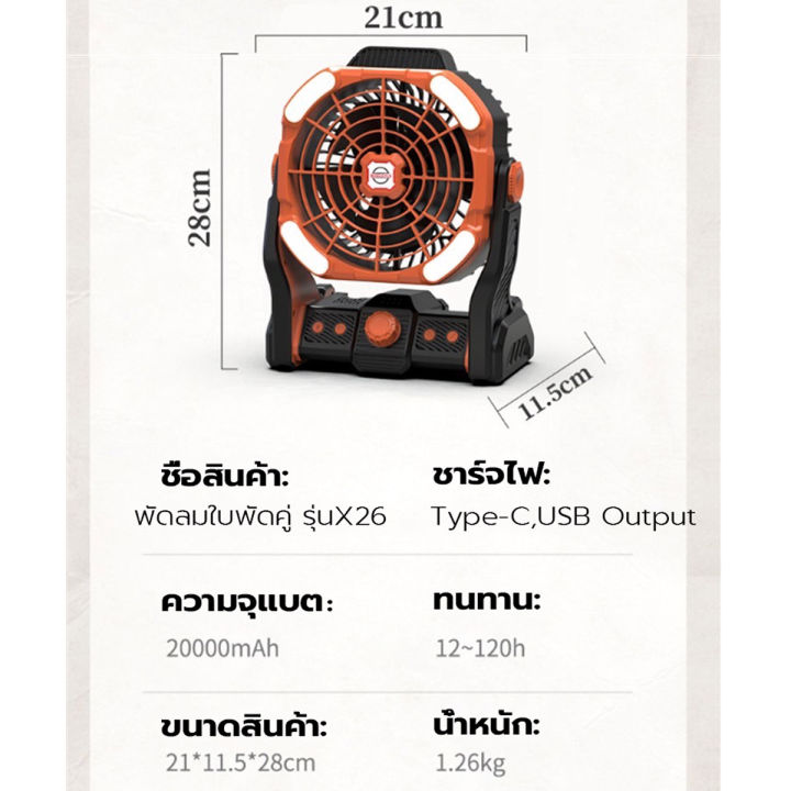 neobee-พัดลมอนกประสงค์-มีไฟled-พัดลมแขวน-พัดลมตั้งโต๊ะ-ปรับได้-3ระดับ-พกพาสะดวก-ชาร์จแบตได้-พัดลมตั้งแคมป์ปิ้ง-ใบพัดคู่-ลมแรงขั้น-2เท่า