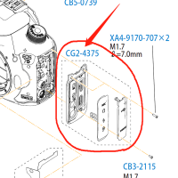 ใหม่7DII 7DM2อินเตอร์เฟซปก Assy CG2-4375 HDMI เข้ากันได้ไมค์หมวก USB ยางฝาประตูสำหรับ Canon 7D MARK 2 II 7D2