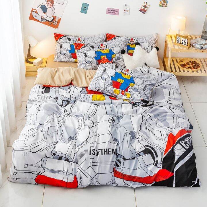 hot-sets-gundams-us-europe-uk-size-quilt-cartoon-piece-bed-cover-duvet-2-3-pieces