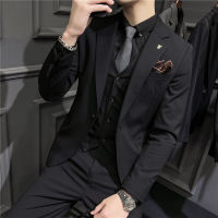 Spot Gifts 2022 Autumn Clothes Korean Version Of MenS Suit Type Best Man Three -Piece Youth Business