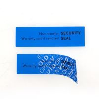 80pcs Blue Tamper Proof Stickers Non Transfer Security Warranty void Labels Seals for Reusable Package or Expensive Surface Stickers Labels