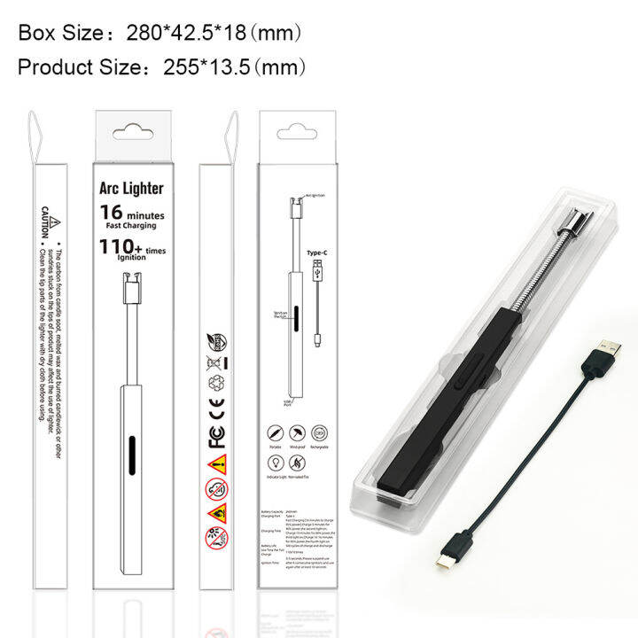 usb-type-c-อย่างรวดเร็วชาร์จโลหะข้อศอกไฟฟ้า-arc-ปืนจุดระเบิด-windproof-ครัวเทียนเตาแก๊สชีพจรพลาสม่าเบากล่องของขวัญ