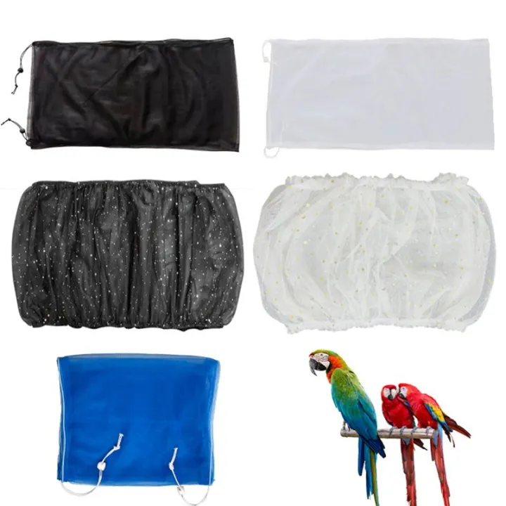 Universal Bird Cage Cover 360 Degrees Cove Bird Cage Mesh Net Elastic