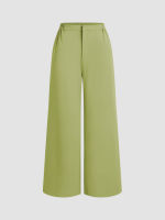 Cider Elastic Waist Straight Leg Trousers