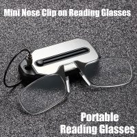 Mini Nose Clip on Portable Reading Glass Men for Women Rimless Portable Magnifying Presbyopic Glasses Eyewear Ladies