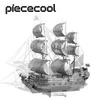 E6f9 Piecececool 3D ปริศนาสำหรับ S ชุดโมเดลเรือโจรสลัดโลหะชุดก่อสร้างเรือของขวัญวันเกิดคริสต์มาสปริศนา Teasers3-D สมอง