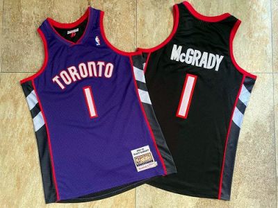 Top-quality Hot Sale Mens Toronto Raptors 1 Tracy McGrady Mitchell Ness 1999-2000 Hardwood Classics Purple Jersey