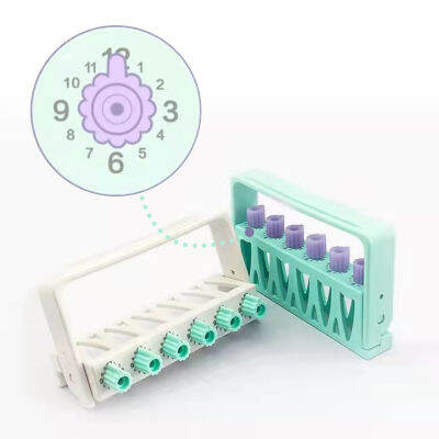 1Pc ทันตกรรมฆ่าเชื้อผู้ถือ Burs Endo ไฟล์ผู้ถือ6หลุมนับ12ครั้ง Autoclavable Endodontic Root C ผู้ถือแฟ้ม