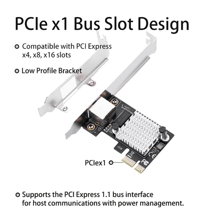 pci-express-adapter-card-network-card-network-adapter-card-2-5gb-gigabit-pci-express-x1-rj45-interface-2500mbps-pcie-lan-card-rtl8125b-chip