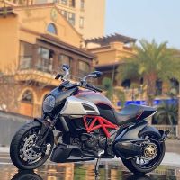 1:12 Ducati Diavel Carbon Red Die Cast Vehicles Collectible Hobbies Sound and light Motorcycle Model Toys Christmas gifts
